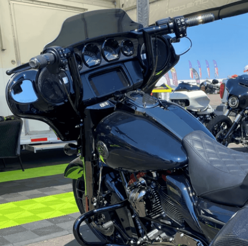 KST Kustoms KST Kustoms Gloss Black 12 Patriot Bagger Handlebars Bars Harley Touring Batwing
