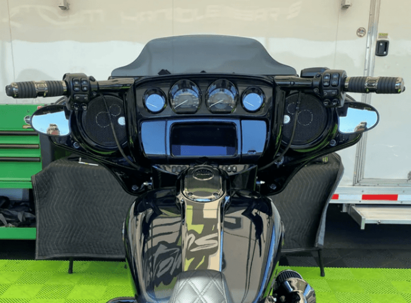 KST Kustoms KST Kustoms Gloss Black 12 Patriot Bagger Handlebars Bars Harley Touring Batwing