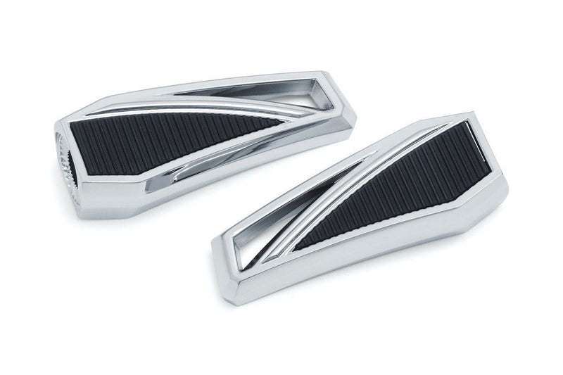 Kuryakyn Foot Pegs & Pedal Pads Kuryakyn Chrome Phantom Foot Pegs Highway Pegs Harley Metric Universal OEM Mount