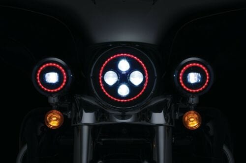 Kuryakyn Lighting Kuryakyn Orbit Prism 4.5" 4-1/2" LED Multi Color Halo Ring Passing Lights Harley