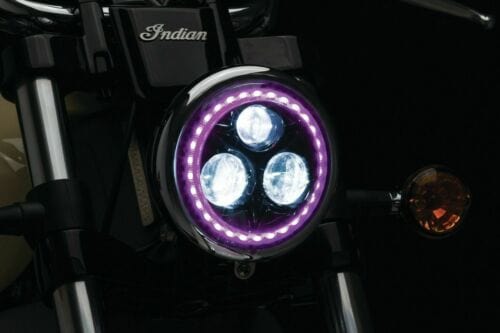 KURYAKYN Lighting Kuryakyn Orbit Prism 5.75" 5-3/4" LED Multi-Color Bluetooth Headlight Universal