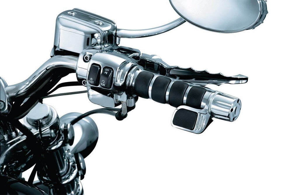 Kuryakyn Other Handlebars & Levers Kuryakyn Chrome Rubber Soft ISO Cable Grips Contoured Throttle Boss Harley 82-18