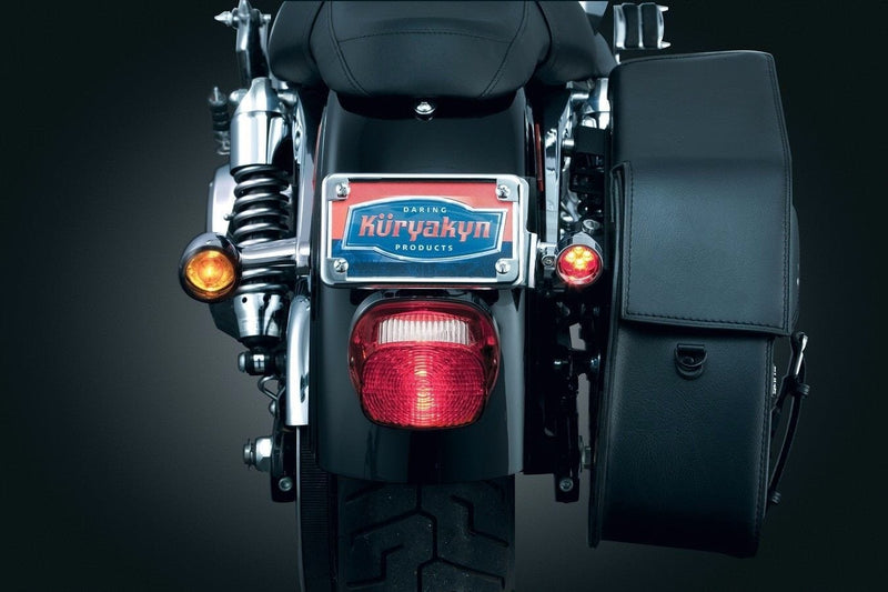Kuryakyn Other Motorcycle Accessories Kuryakyn Chrome Rear License Plate Turn Signal Adapter Marker Light Mount Harley