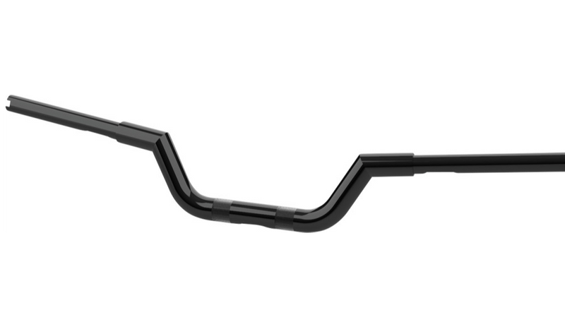 LA Choppers LA Choppers Valley Handlebars Black 4" Knurled Pre-Drilled Slotted Harley