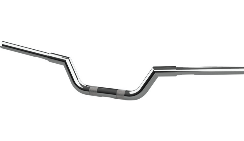 LA Choppers LA Choppers Valley Handlebars Chrome 4" Knurled Pre-Drilled Slotted Harley