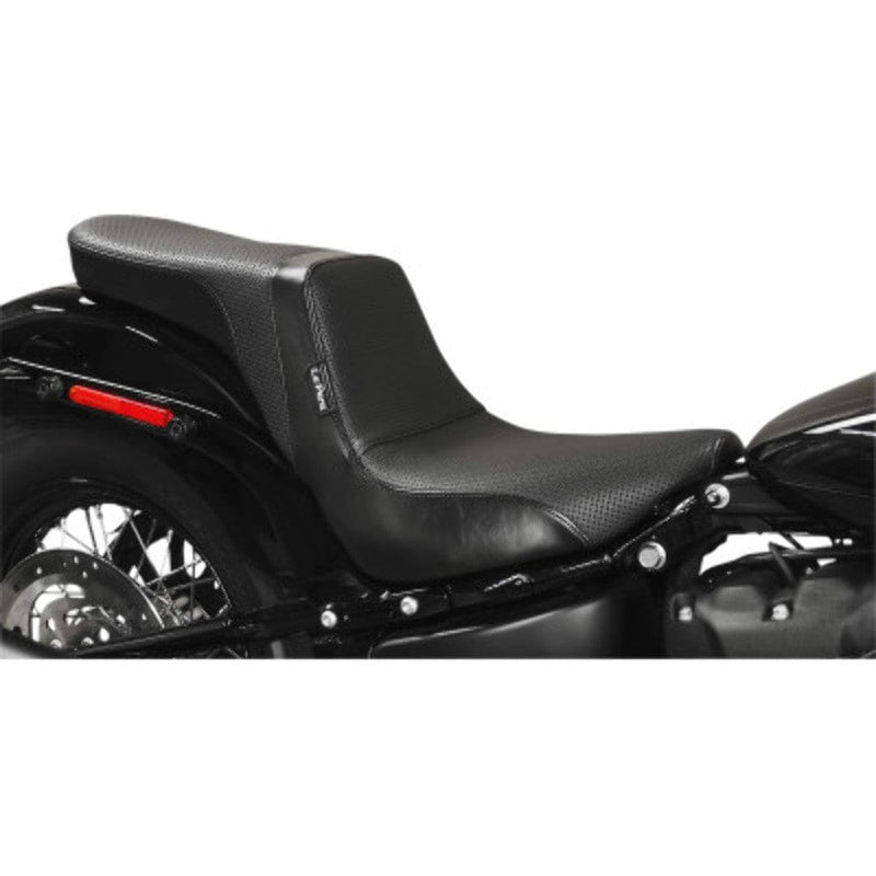 Le Pera Seats Le Pera Black Daytona Vinyl Basket Weave 2 Up Seat Harley 18+ Softail FXBR FLFB