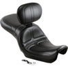 Le Pera Seats Le Pera Black Maverick 2-Up Stitched Seat Driver Backrest 06-17 Harley Dyna FXD