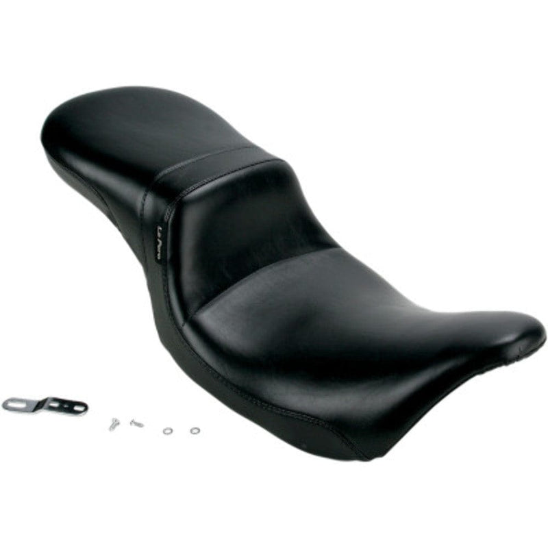 Le Pera Seats Le Pera Daytona 2 Two Up Black Smooth Vinyl Seat Harley 2008-2020 Touring Bagger