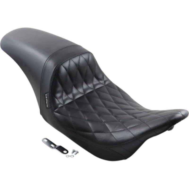 Le Pera Seats Le Pera Daytona Sport 2 Up Black Diamond Stitch Vinyl Seat Harley Touring 08-20