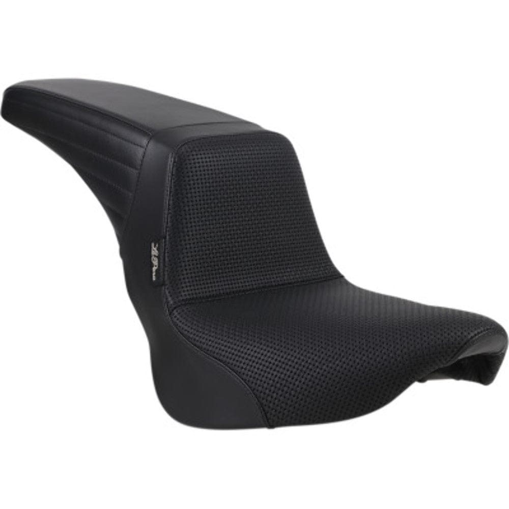 Le Pera Seats Le Pera Kick Flip Vinyl Basket Weave Step 2 Up Seat Harley 18+ Softail FXBR FLFB