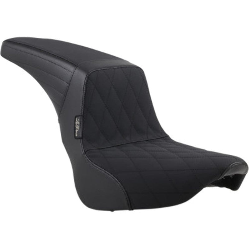 Le Pera Seats Le Pera Kickflip Diamond Gripp Tape Vinyl Seat 2 Up Harley 18+ Softail FXLR FLSB