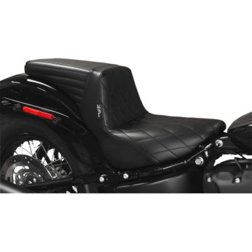 Le Pera Seats Le Pera Kickflip Diamond Stitch Vinyl Seat 2 Up Harley 18+ Softail FXLR FLSB M8