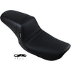 Le Pera Seats Le Pera LePera Kickflip Basket Weave Black Vinyl 2 Up Seat Harley 96-03 Dyna FXD