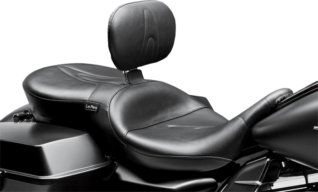 Le Pera Seats Le Pera RT66 2 Up Vinyl Seat Removable Backrest 2008-2020 Harley Touring Dresser