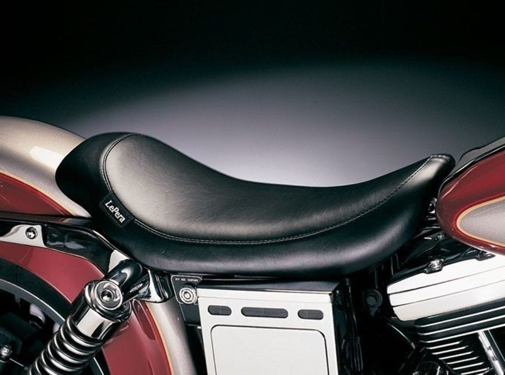 Le Pera Seats LePera Black Smooth Silhouette Solo Seat 1996-2003 Harley Dyna Wide Glide FXDWG