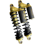 Legend Suspension Shocks Legend Revo ARC Piggyback Adjustable Gold 13 Suspension Shocks Harley Dyna 91-17