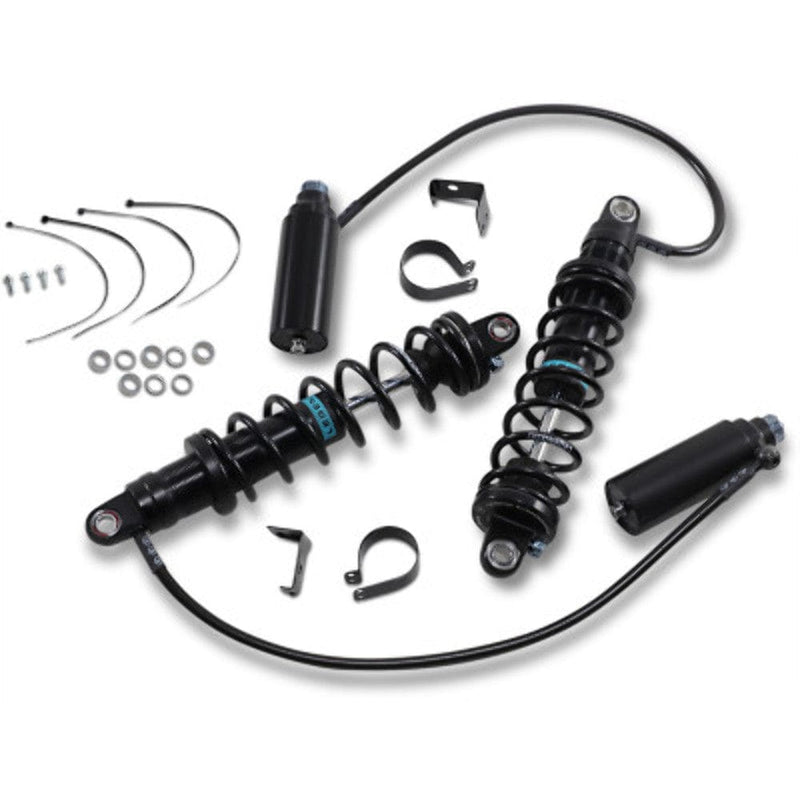 Legend Suspension Shocks Legend Revo-Arc Remote Reservoir Coil Suspension 14" Shocks Harley 09-13 Touring