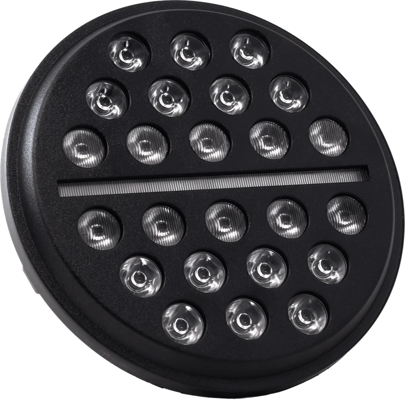 Letric Lighting Co Letric Lighting 7" Black Premium LED Headlight Aluminum Housing DOT Harley