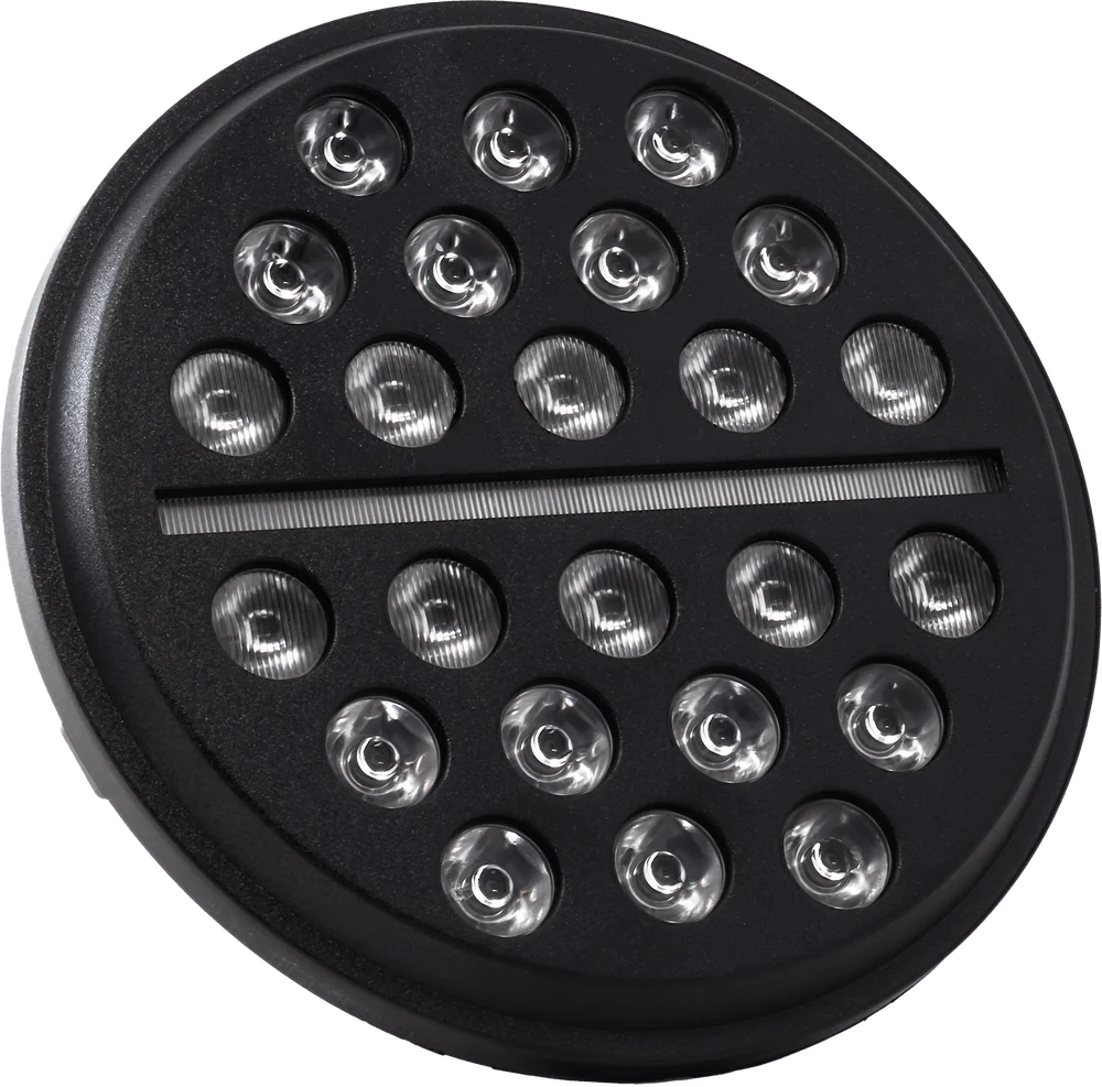 Letric Lighting Co Letric Lighting 7" Black Premium LED Headlight Aluminum Housing DOT Harley