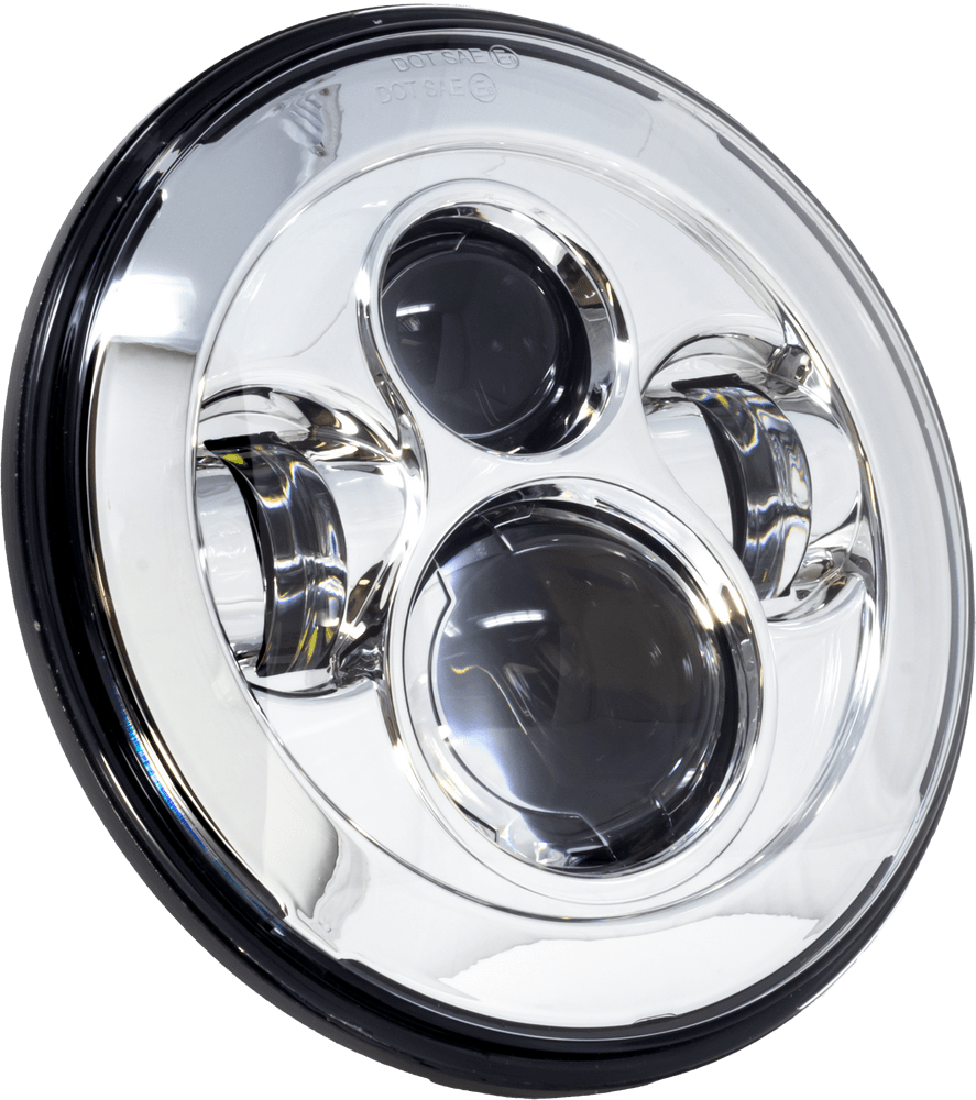 Letric Lighting Co Letric Lighting 7" Chrome Premium LED Headlight Aluminum Housing DOT Harley