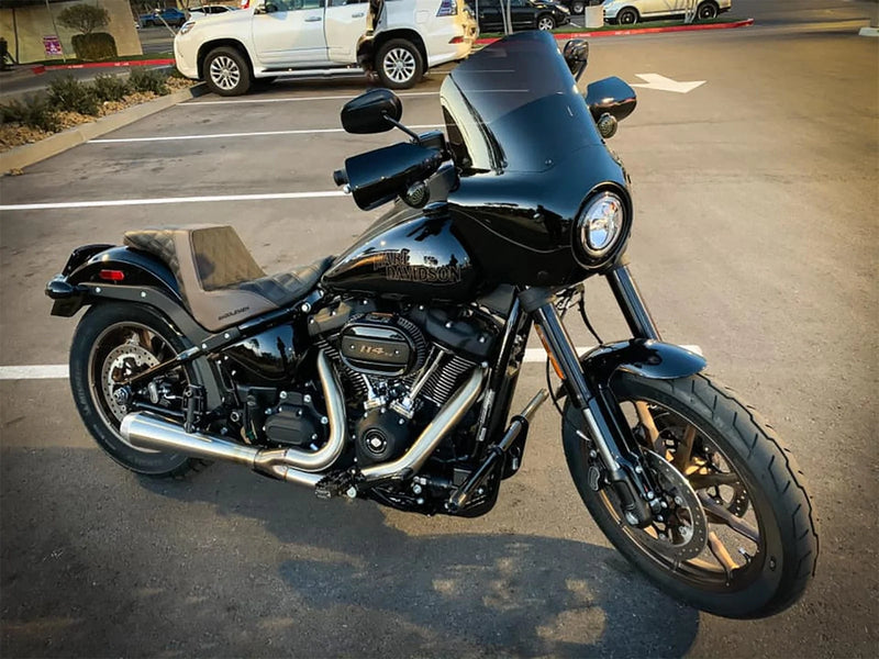Memphis Shades Fairing Black Road Warrior Fairing 17 Black Smoke Windshield Kit Harley Low Rider S 20+