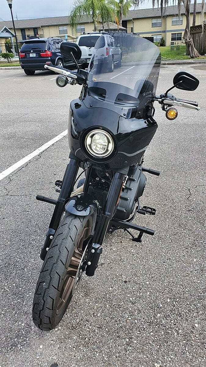 Memphis Shades Fairing Black Road Warrior Fairing 7" Dark Smoke Windshield Kit Harley Low Rider S 2020