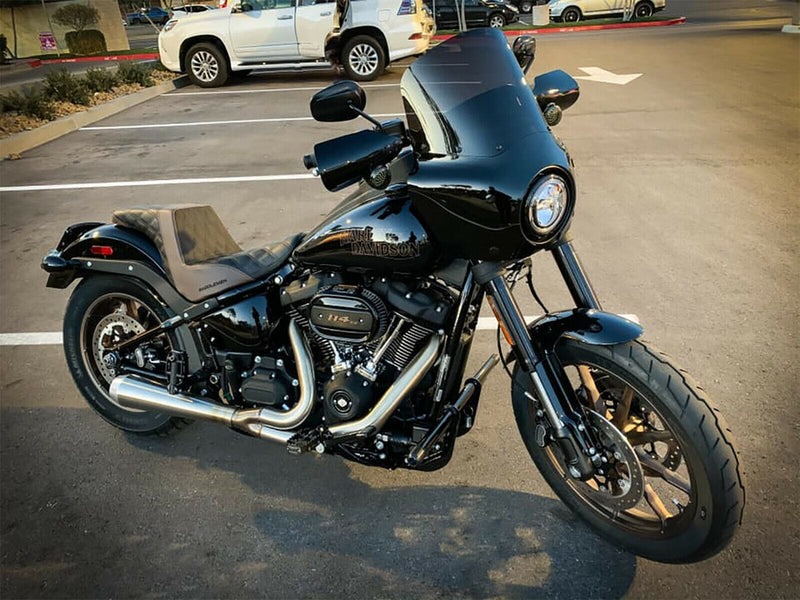 Memphis Shades Fairing Road Warrior Fairing 13" Black Smoke Windshield Polished Harley Low Rider S 2020