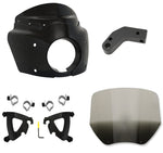 Memphis Shades Fairings & Body Work Memphis Shade Road Warrior Fairing 11 Windshield Black Smoke Mounting Kit Harley