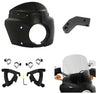 Memphis Shades Fairings & Body Work Memphis Shade Road Warrior Fairing 15 Ghost Windshield Black Mounting Kit Harley