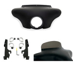 Memphis Shades Fairings & Body Work Memphis Shades Batwing Fairing 5" Smoke Windshield Black Mount Kit Harley Dyna