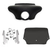 Memphis Shades Fairings & Body Work Memphis Shades Batwing Fairing 9" Black Windshield Polished Mounting Kit Harley