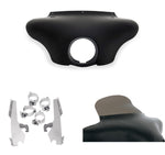 Memphis Shades Fairings & Body Work Memphis Shades Batwing Fairing 9" Smoke Windshield Polished Mounting Kit Harley