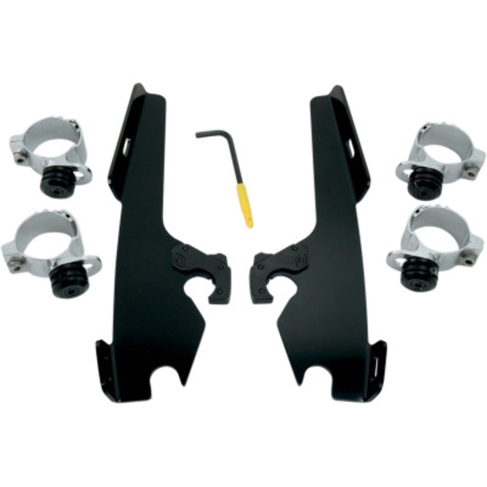 Memphis Shades Fairings & Body Work Memphis Shades Black Windshield Trigger-Lock Mount Kit Harley Dyna Softail 80-10