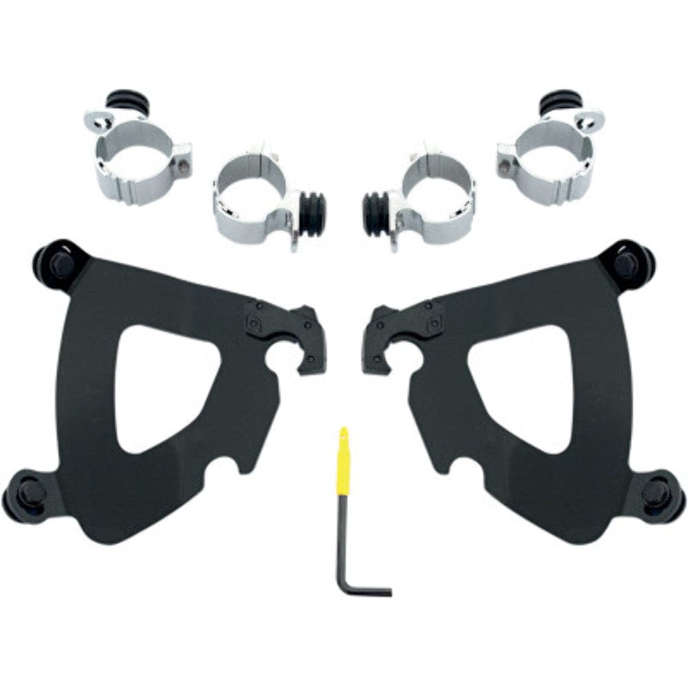 Memphis Shades Fairings & Body Work Memphis Shades Gauntlet Fairing Black Trigger-Lock Mount Kit Harley XL 1200X 48