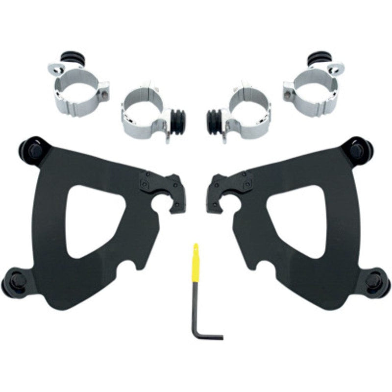 Memphis Shades Fairings & Body Work Memphis Shades Gauntlet Fairing Black Trigger-Lock Mount Kit Harley XL 1200X 48