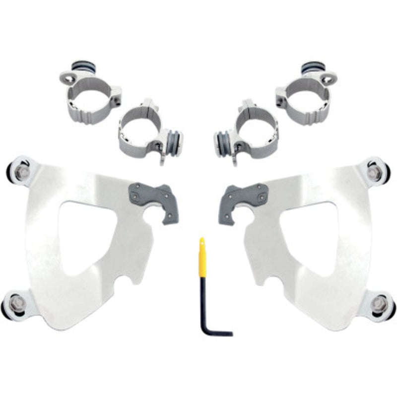 Memphis Shades Fairings & Body Work Memphis Shades Gauntlet Fairing Polished Trigger-Lock Mount Harley XL 1200X 48