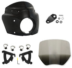 Memphis Shades Fairings & Body Work Memphis Shades Road Warrior Fairing 11" Smoke Black Windshield Mount Harley Dyna