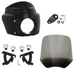 Memphis Shades Fairings & Body Work Memphis Shades Road Warrior Fairing 15" Smoke Black Windshield Mount Harley Dyna