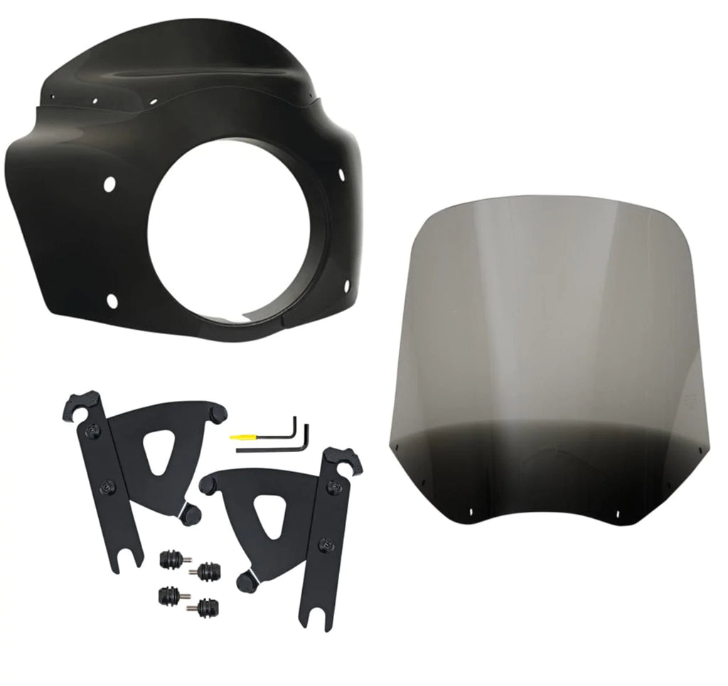 Memphis Shades Fairings & Body Work Memphis Shades Road Warrior Fairing 15 Smoke Windshield Kit Harley Softail 86-17