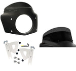 Memphis Shades Fairings & Body Work Memphis Shades Road Warrior Fairing 7" Black Windshield Kit Harley Softail 86-17