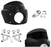 Memphis Shades Fairings & Body Work Memphis Shades Road Warrior Fairing 7" Black Windshield Mount Harley Dyna 91-05