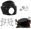 Memphis Shades Fairings & Body Work Memphis Shades Road Warrior Fairing 9" Black Windshield Mount Harley Dyna 91-05