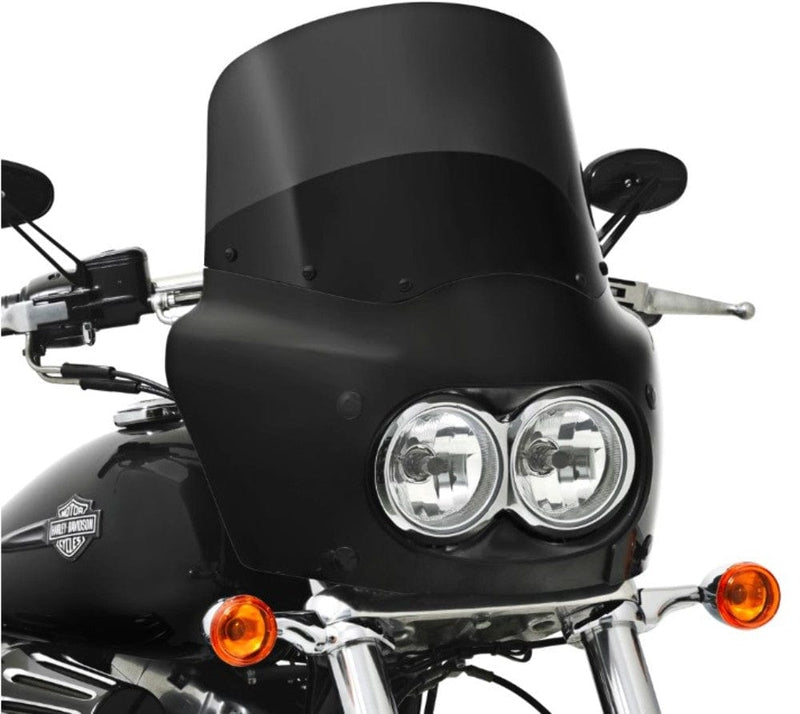 Memphis Shades Fairings & Body Work Memphis Shades Road Warrior Fairing Mount 11" Dark Black Windshield Harley Dyna