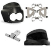 Memphis Shades Fairings & Body Work Memphis Shades Road Warrior Fairing Mount 7" Black Windshield Kit Harley Dyna