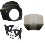 Memphis Shades Memphis Shades Road Warrior Fairing 11 Smoke Windshield Kit Harley Softail 86-17