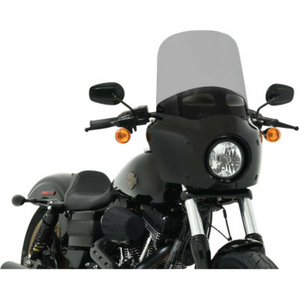 Memphis Shades Windshields Memphis Shades 15" Black Smoke Road Warrior Vented Windshield Harley Softail