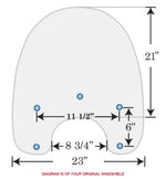 Memphis Shades Windshields Memphis Shades 15 OE Replacement Clear Horseshoe Windshield Harley Softail 86-17