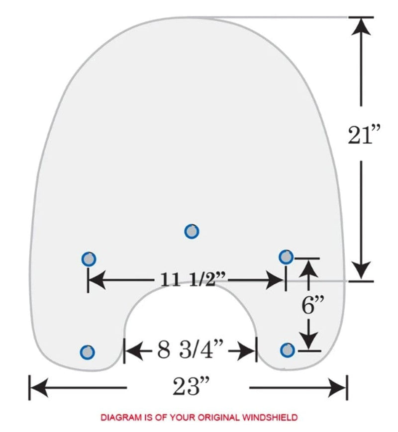 Memphis Shades Windshields Memphis Shades 15 OE Replacement Clear Horseshoe Windshield Harley Softail 86-17