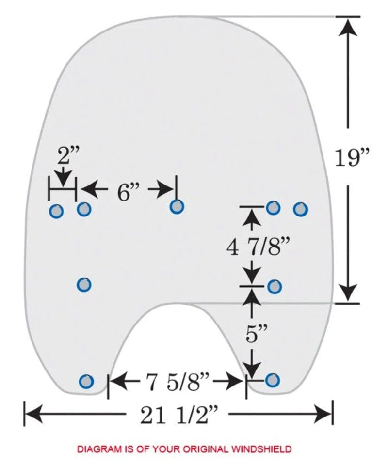 Memphis Shades Windshields Memphis Shades 17" OE Replacement Plastic Clear Windshield Harley Softail Dyna