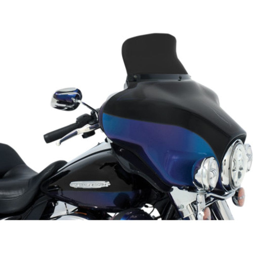 Memphis Shades Windshields Memphis Shades 6.5" Black Smoke Batwing Spoiler Windshield Harley 96-13 Touring